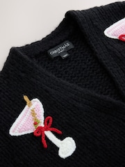 Black 3D Martini Chunky Knit - Cárdigan de Navidad - Imagen 8 de 8