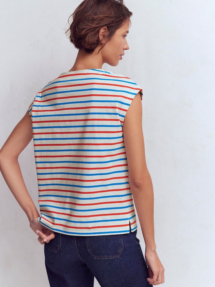 Boden Orange Button Detail T-Shirt - Image 2 of 5 Boden Orange Button Detail T-Shirt - Image 2 of 5