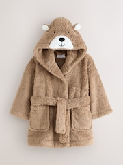 Brown Bear Fleece Robe (9mths-8yrs) - Image 1 of 4