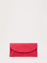 Phase Eight Pink Suede Clutch Bag - Image 1 of 5