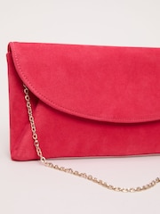 Phase Eight Pink Suede Clutch Bag - Image 2 of 5