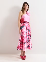 Phase Eight Pink Suede Clutch Bag - Image 4 of 5