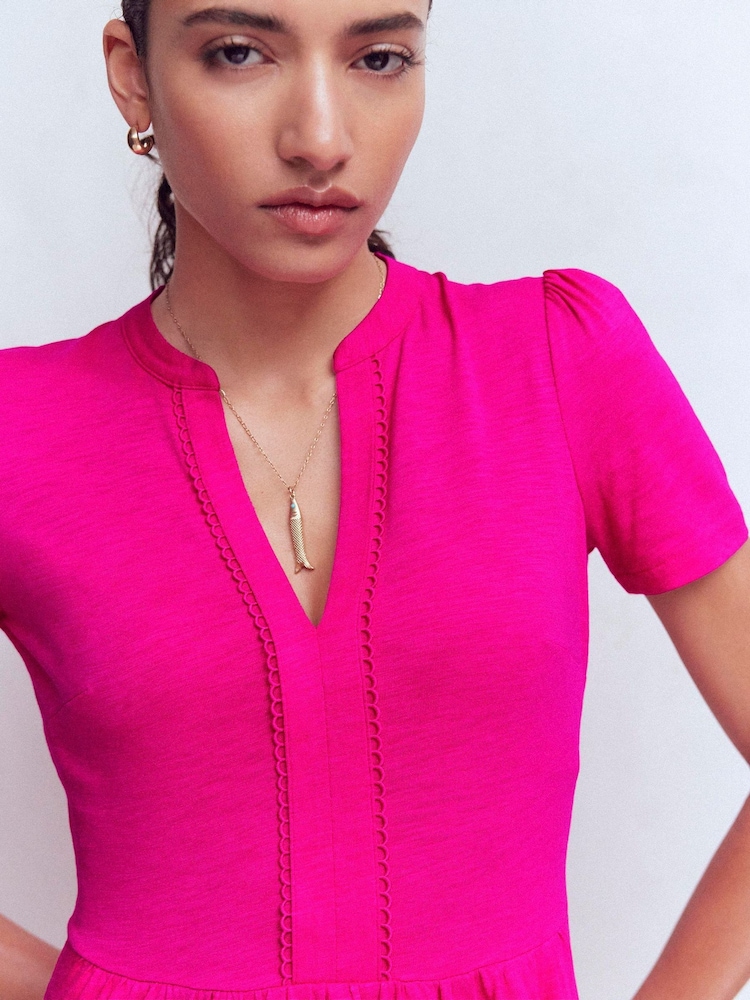 Boden Pink Naomi Short Jersey Dress - Image 2 of 6