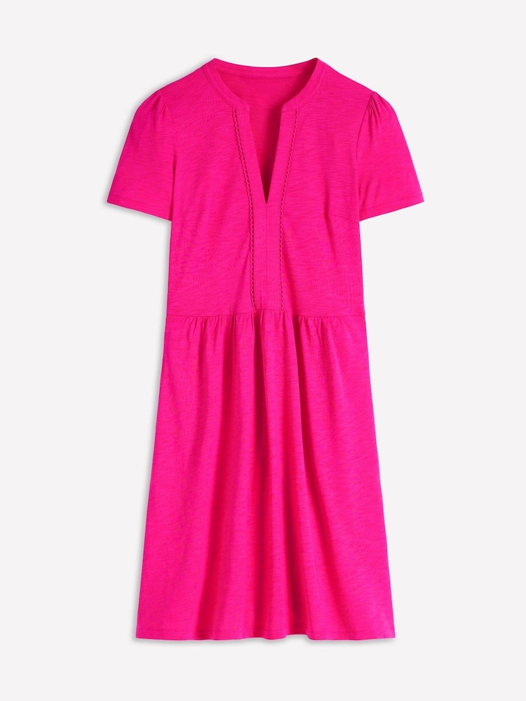 Boden Pink Naomi Short Jersey Dress - Image 6 of 6