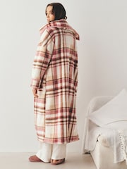 Pink Check Full Zip Teddy Robe - Image 3 of 8