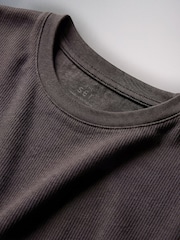 The Set 3 Pack Long Sleeve Ribbed Maternity T-Shirts Black/Chocolate Brown/White - Image 7 of 7