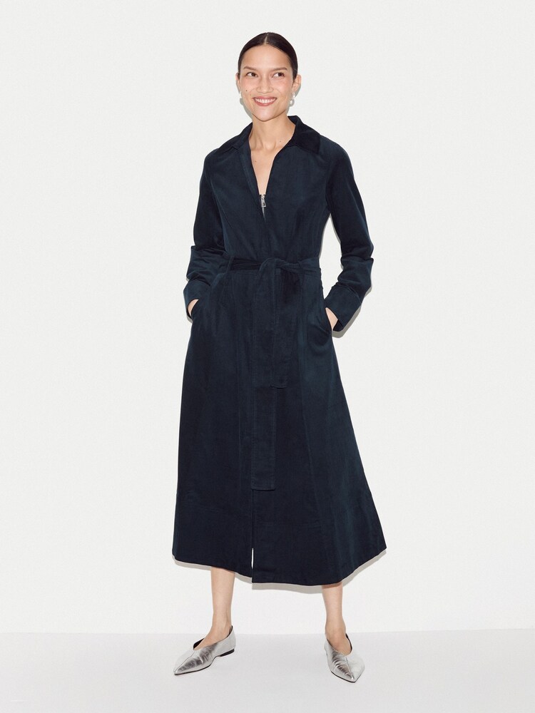 Jigsaw Blue Baby Cord Shirt Dress - Image 1 of 5 Jigsaw Blue Baby Cord Shirt Dress - Image 1 of 5