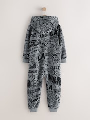 Grey/Black Gamer Fleece All-In-One (3-16yrs) - Image 2 of 4