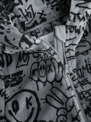 Grey/Black Gamer Fleece All-In-One (3-16yrs) - Image 4 of 4