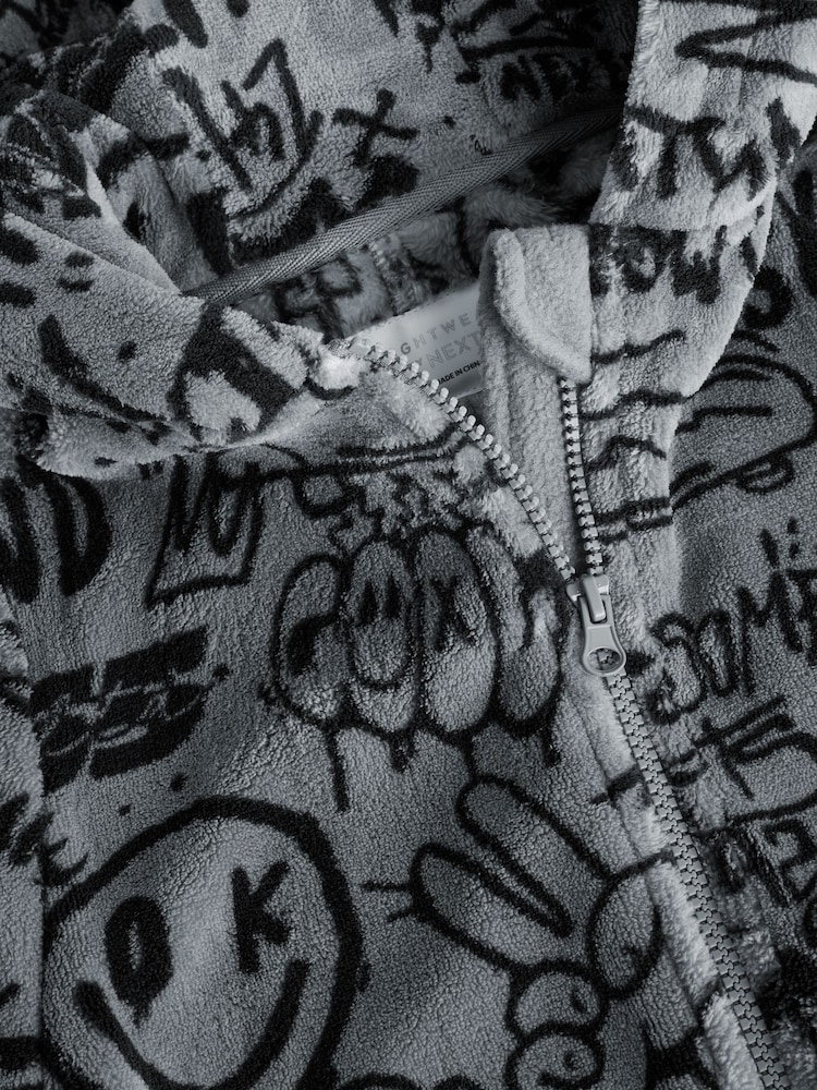 Grey/Black Gamer Fleece All-In-One (3-16yrs) - Image 4 of 4