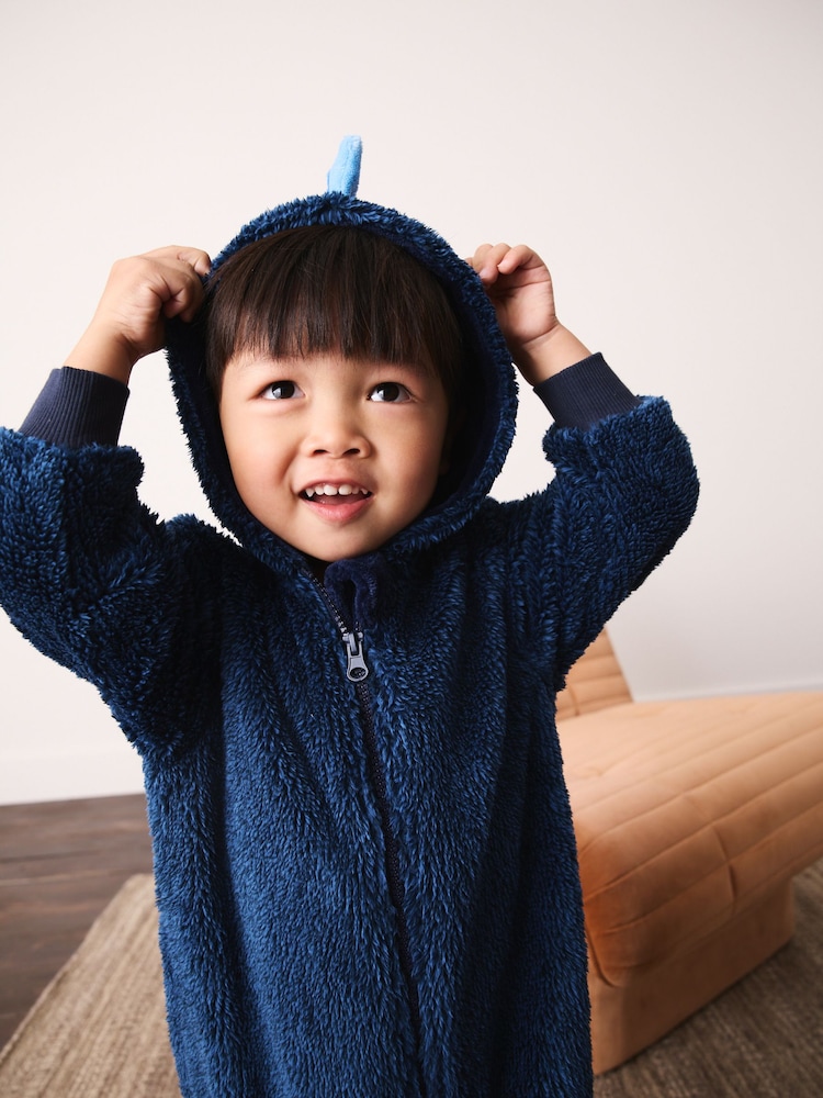Синие с шипами динозавров - Флисовый комбинезон (9mths-10yrs) - Изображение 4 4