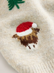 Neutral Christmas Hamish The Highland Cow Knitted Pet Jumper - Image 6 of 8