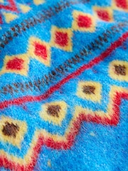 Blue/Multi Fairisle Knitted Pet Jumper with Wool - Image 7 of 9