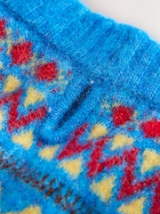 Blue/Multi Fairisle Knitted Pet Jumper with Wool - Image 9 of 9