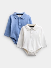 Jojo Maman Bébé 2-Pack Plain Polo Bodysuits - Изображение 1 1