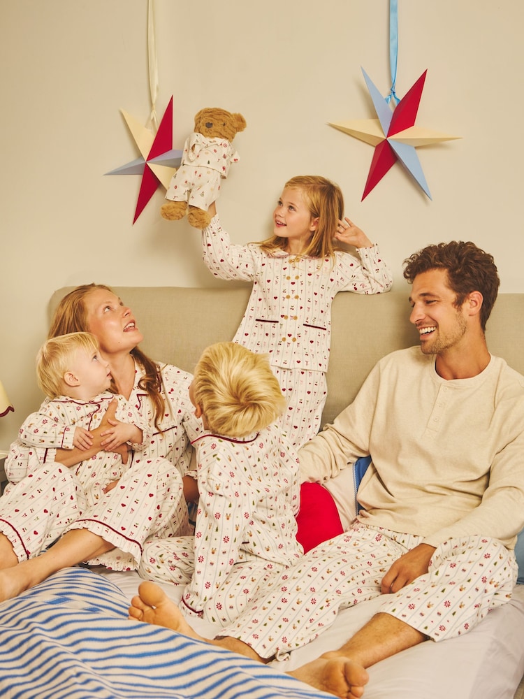 JoJo Maman Bébé Christmas Woven Pyjamas - Attēls 1 no 2