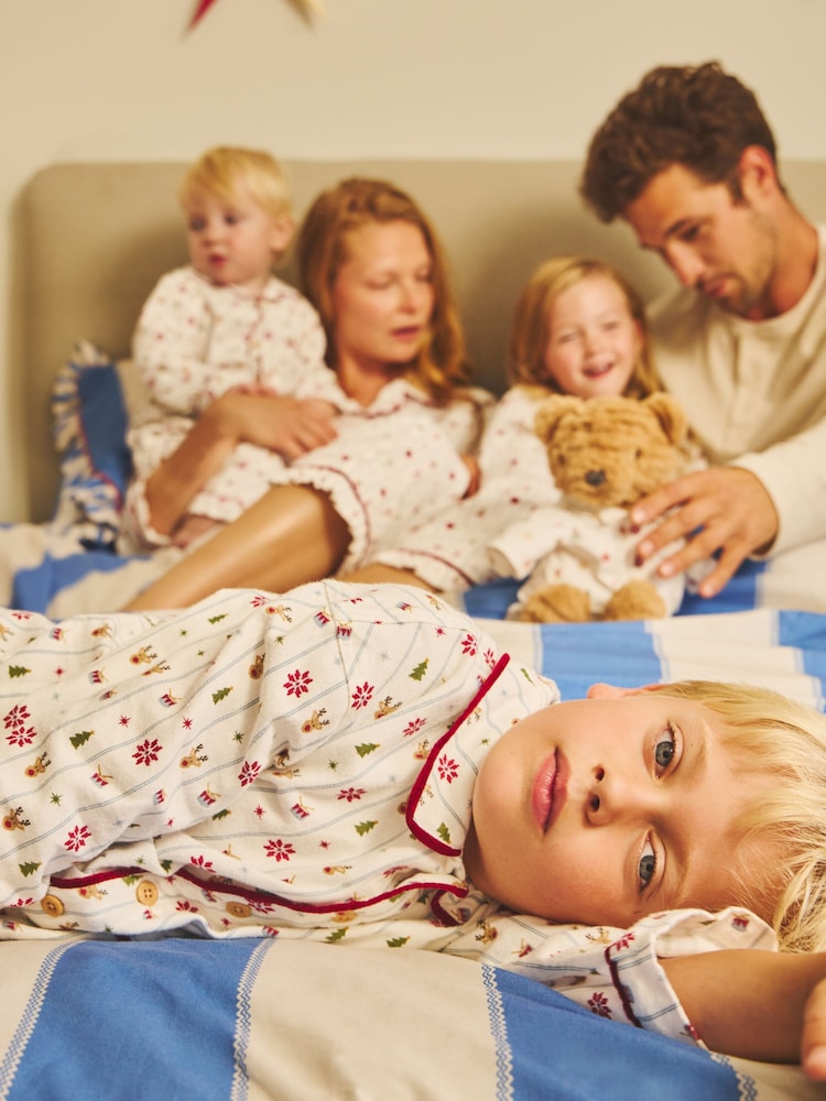 JoJo Maman Bébé Christmas Woven Pyjamas - Attēls 2 no 2