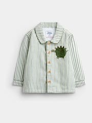 Jojo Maman Bébé Green Dinosaur Woven Pyjamas - Image 2 of 6
