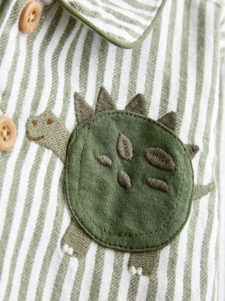 Jojo Maman Bébé Green Dinosaur Woven Pyjamas - Image 6 of 6 Jojo Maman Bébé Green Dinosaur Woven Pyjamas - Image 6 of 6