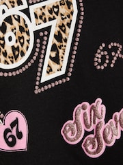 River Island Black Patchwork Crop T-Shirt - Image 4 of 4