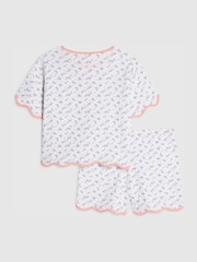River Island White Ditsy Scallop Pointelle Pyiamas - Image 2 of 5