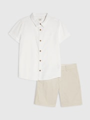 River Island Ensemble chemise élégante à manches courtes et short chino - Image 2 de 5