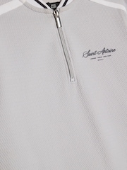 River Island Grey Slim Fit Baseball Polo & Shorts Set - Image 6 of 6