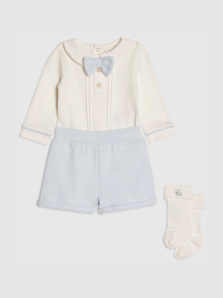 River Island Blue Long Sleeve Smart Bloomer & Socks Set - Image 1 of 5
