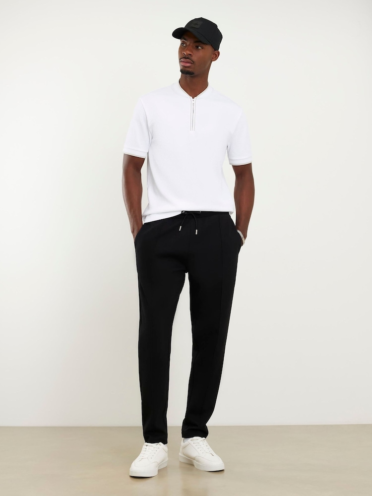 River Island White Slim Fit Baseball Polo Shirt - Image 2 of 4