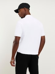 River Island White Slim Fit Baseball Polo Shirt - Image 4 of 4