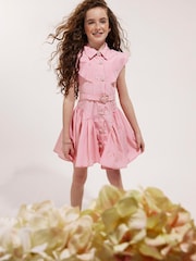 River Island Pink Stripe Prom Dress - Image 1 of 6