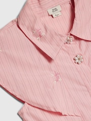 River Island Pink Stripe Prom Dress - Image 5 of 6