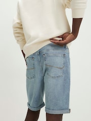 River Island Blue Slim Fit Light Wash Shorts - Image 4 of 4