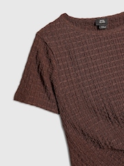 River Island Strukturiertes Bindetop & Hose mit weitem Bein Set - Bild 4 von 5