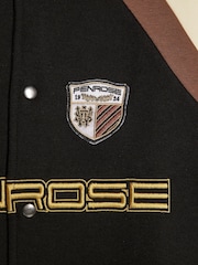 River Island Black Penrose Badge Bomber Jacket - Image 4 of 4