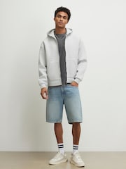 River Island Blue Regular Fit Light Wash Shorts - Image 1 of 4
