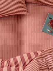 Furn Raspberry The Ultimate Stripe Fitted Bed Sheet - Image 1 of 1