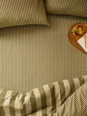 Furn Green The Ultimate Stripe Fitted Bed Sheet - Image 1 of 1