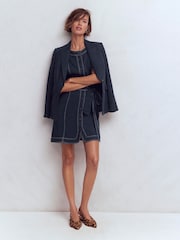 Boden Blue Callie Linen Short Dress - Image 4 of 5