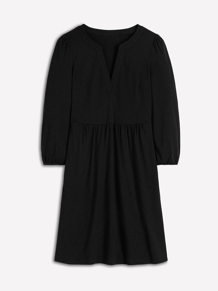 Boden Black Cathy Notch Neck Jersey Dress - Image 5 of 5