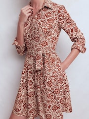 Boden Brown Alexa Long Sleeve Short Dress - Image 2 of 7