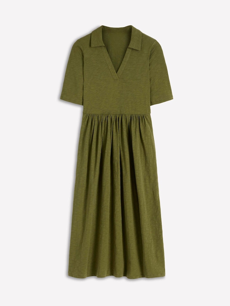 Boden Green Aria Collared Jersey Dress - Image 6 of 6 Boden Green Aria Collared Jersey Dress - Image 6 of 6