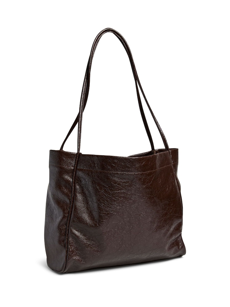 PIECES Patent Daily Shopper Bag - Bild 1 von 5