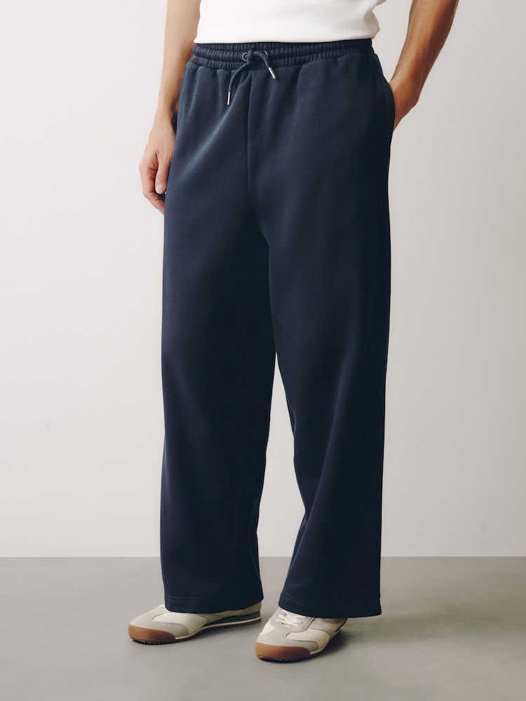 Azul marino - Corte amplio - Pantalones de chándal cepillados - Imagen 2 de 8