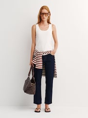 FRAME Blue The Cigarette Straight Leg Jeans in Rinse - Image 1 of 6