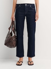 FRAME Blue The Cigarette Straight Leg Jeans in Rinse - Image 5 of 6