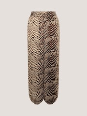 Monsoon Brown Pippa Animal Print Harem Trousers - Image 5 of 5