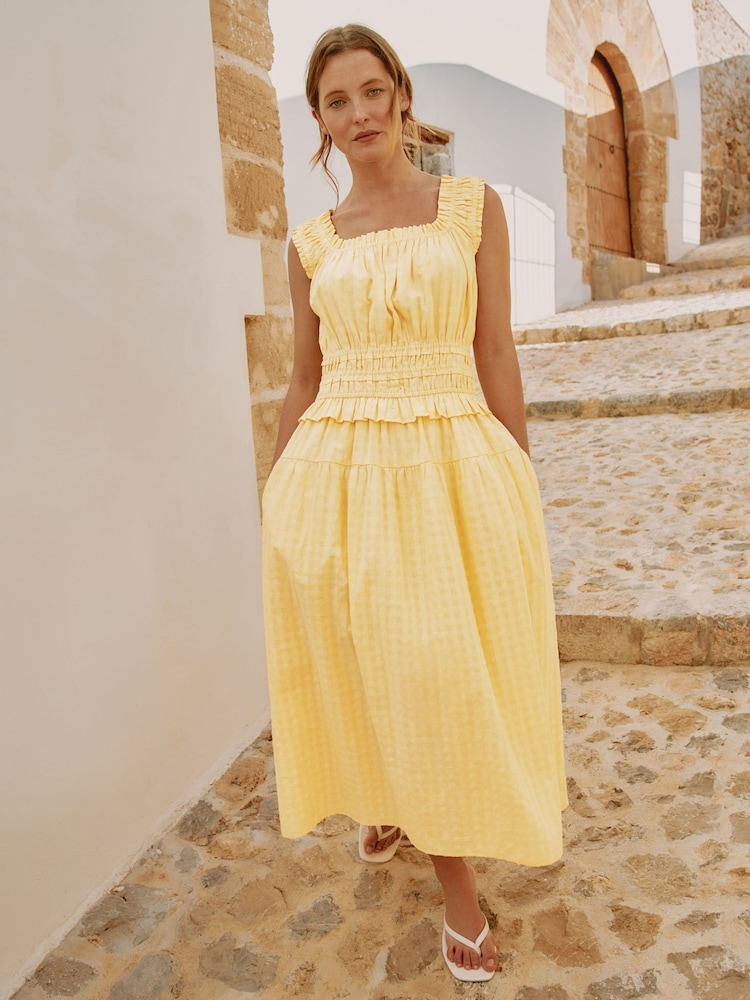 Albaray Seersucker Square Neck Dress - Image 1 of 5