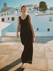 Albaray Black Cheesecloth Jumpsuit - Image 1 of 6