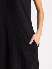 Albaray Black Cheesecloth Jumpsuit - Image 5 of 6
